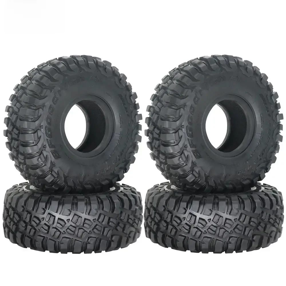 Pneus en caoutchouc de 1.9 pouces, 118mm, pour piste de roche 1/10 Redcat Scx10 Ii Axial 90046/90047 Rc4wd Yikong D90 Trx4 Trx6 Rc, 4 pièces