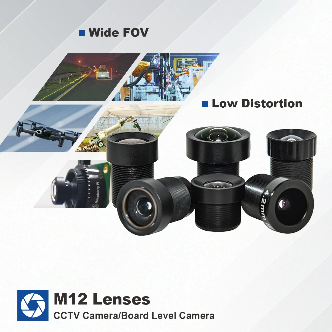 CONTRASTECH 1/1.7" 12MP M12 Interface CCTV Board Lens F1.8 Camera Lens For USB GigE Vision Cmos Board Level Camera Lenses
