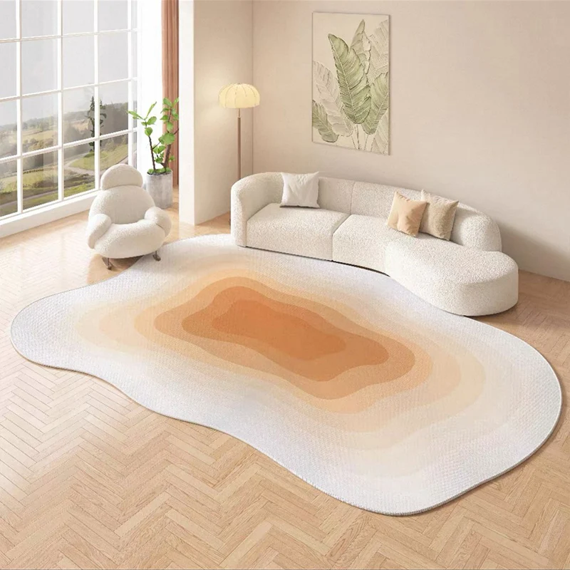 

Living Room Carpet Irregular Plush Lounge Rug Nordic Style Carpets for Thick Cloakroom Gradient Mat Light Bedroom Decor Mats