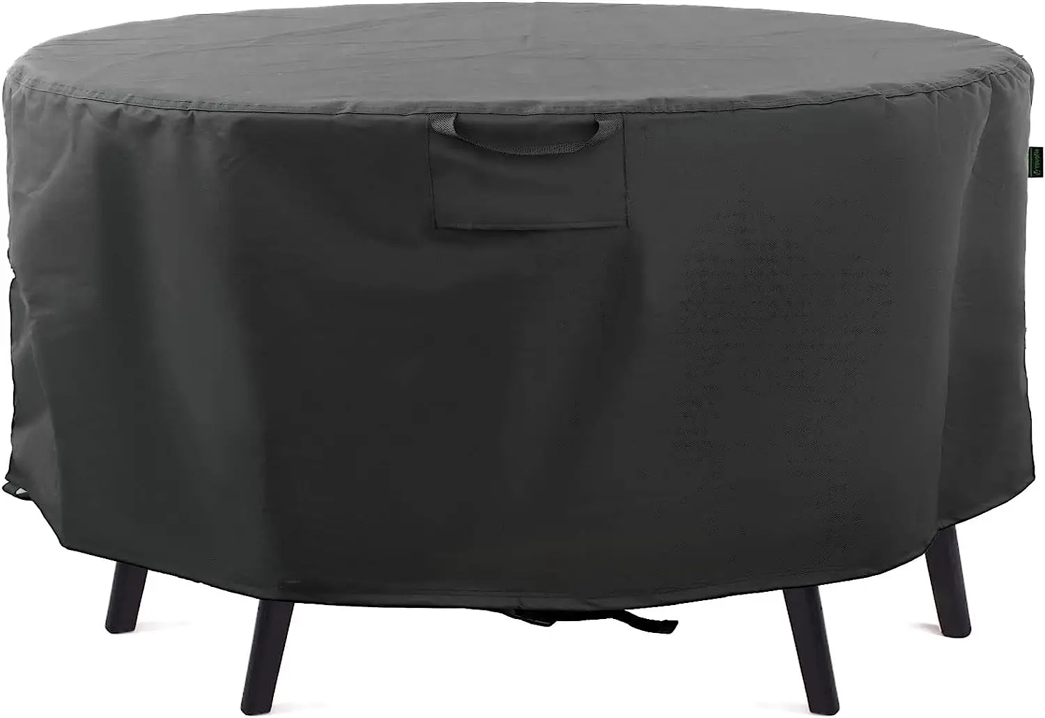 

Waterproof Patio Furniture Cover Outside 420D Silver-coated Round Table and Chair Set Cover 96 in. Dia x 23 in. H Black