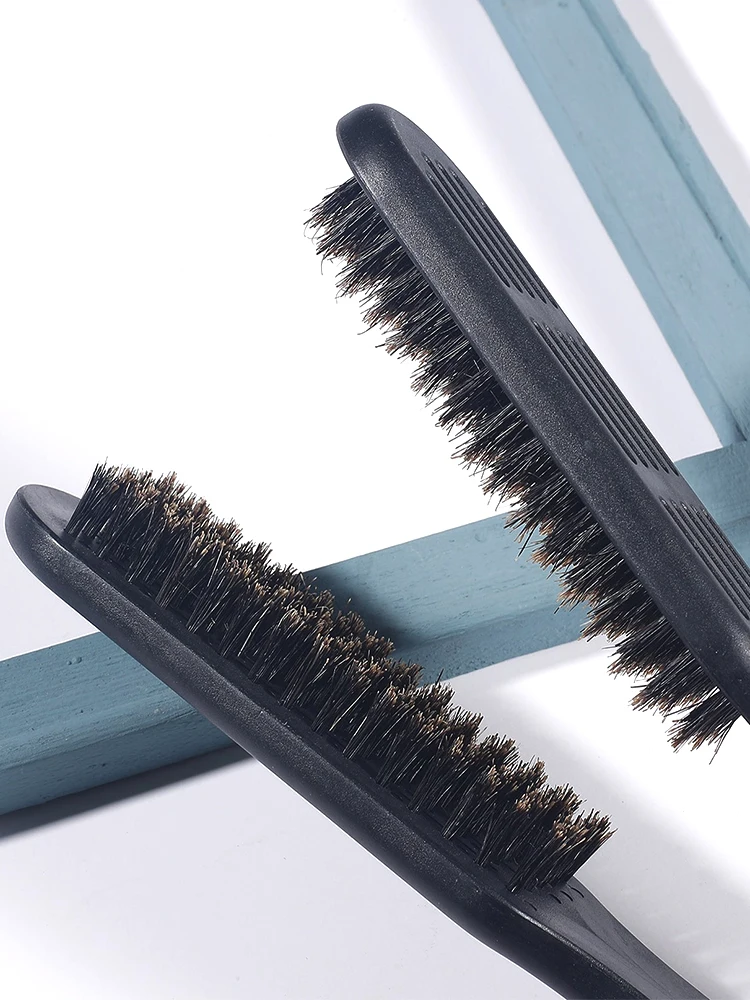 Pro Friseur Haarglätter Haarbürste Nylon Haarglättung Doppelbürsten V-Form Kamm Klemme Styling Werkzeuge DIY – Detail 8