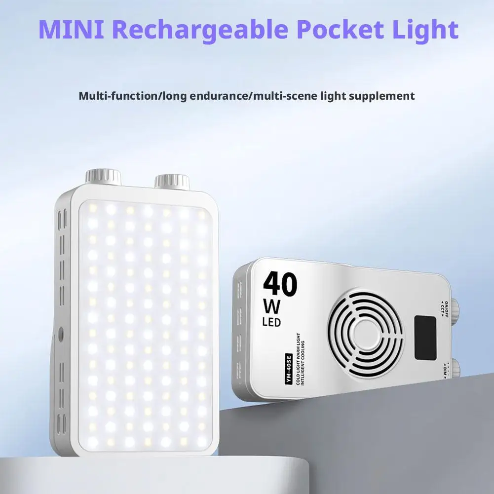 Lampu Kamera LED 40W 2500K-9000K Video Dua Warna 4400MAh dengan Lampu Pegangan Fotografi Lampu Kamera CCT Portabel H3Q8