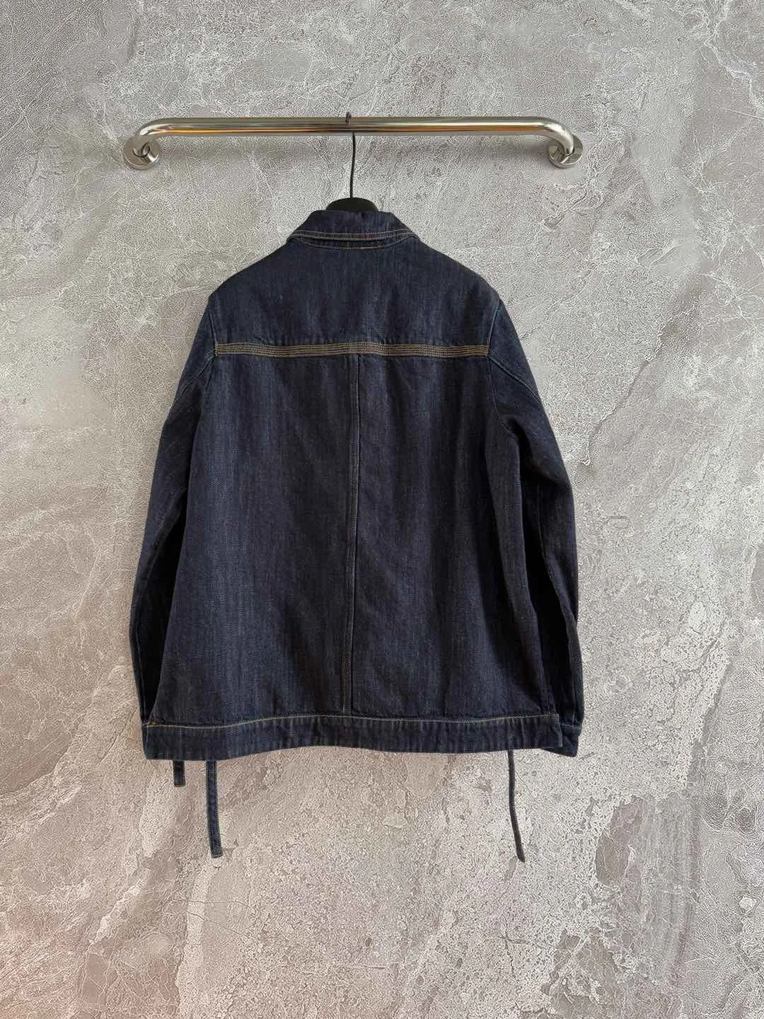 

High Quality Spring Summer Women's Patchwork Pockets Buttons Lapel Casual Fashion Cotton Denim Shirt JQ154