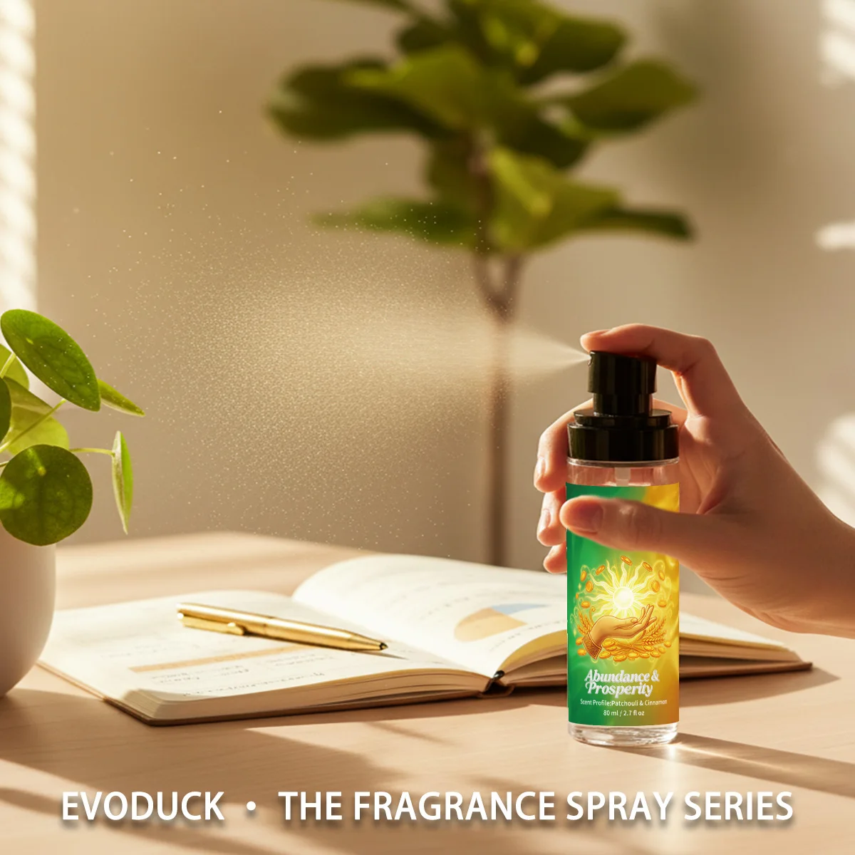 80 مل عطر مزيل عرق للجسم رذاذ معطر جو، قانون الجذب وفرة عرض الطاقة عطر طبيعي يدوم طويلاً