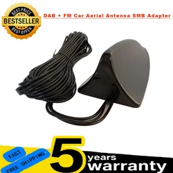 Nieuw Voor DAB Auto Antenne Antenne SMB Adapter AM/FM Haaienvin Dak Versieren Antenne 1Pc Zwart 12V Eenvoudige Installatie Auto Accessoires