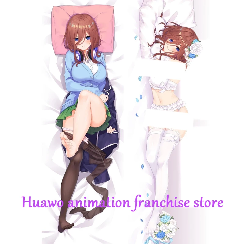 

Anime Dakimakura Pillow Nakano Miku 2-Side Print Pillowcase Hugging Body Cushion Cover Otaku Waifuristmas Decoration 2023