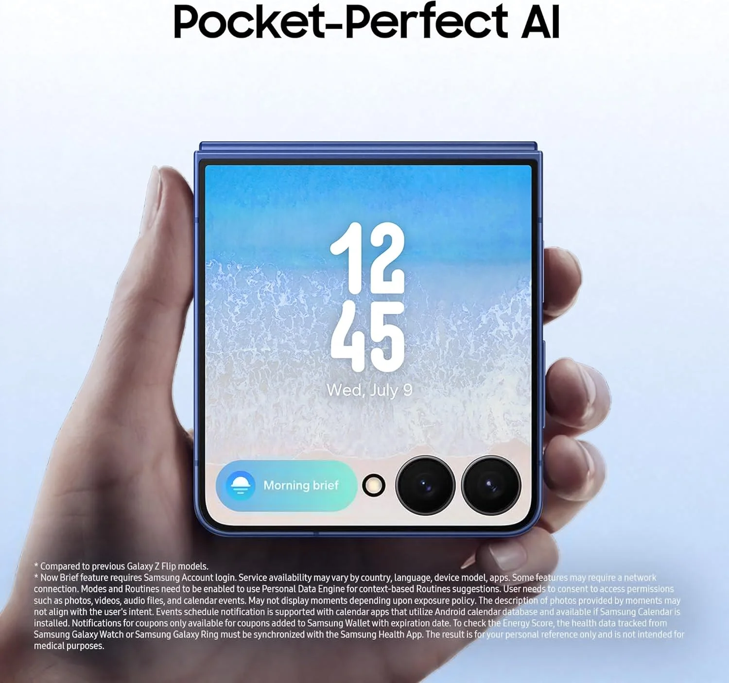 هاتف Samsung Galaxy Z Flip 7 5G AI الذكي Exynos 2500 6.9 بوصة شاشة AMOLED الديناميكية 2X 120 هرتز كاميرا 50 ميجابكسل بطارية 4300 مللي أمبير في الساعة أندرويد