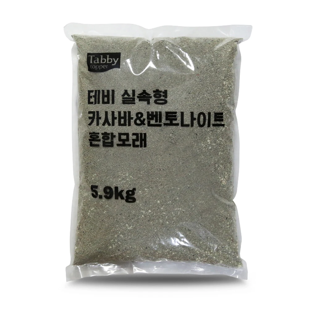 Tabby Topper no frills cassava and bentonite mix sand 5.9kg cat litter