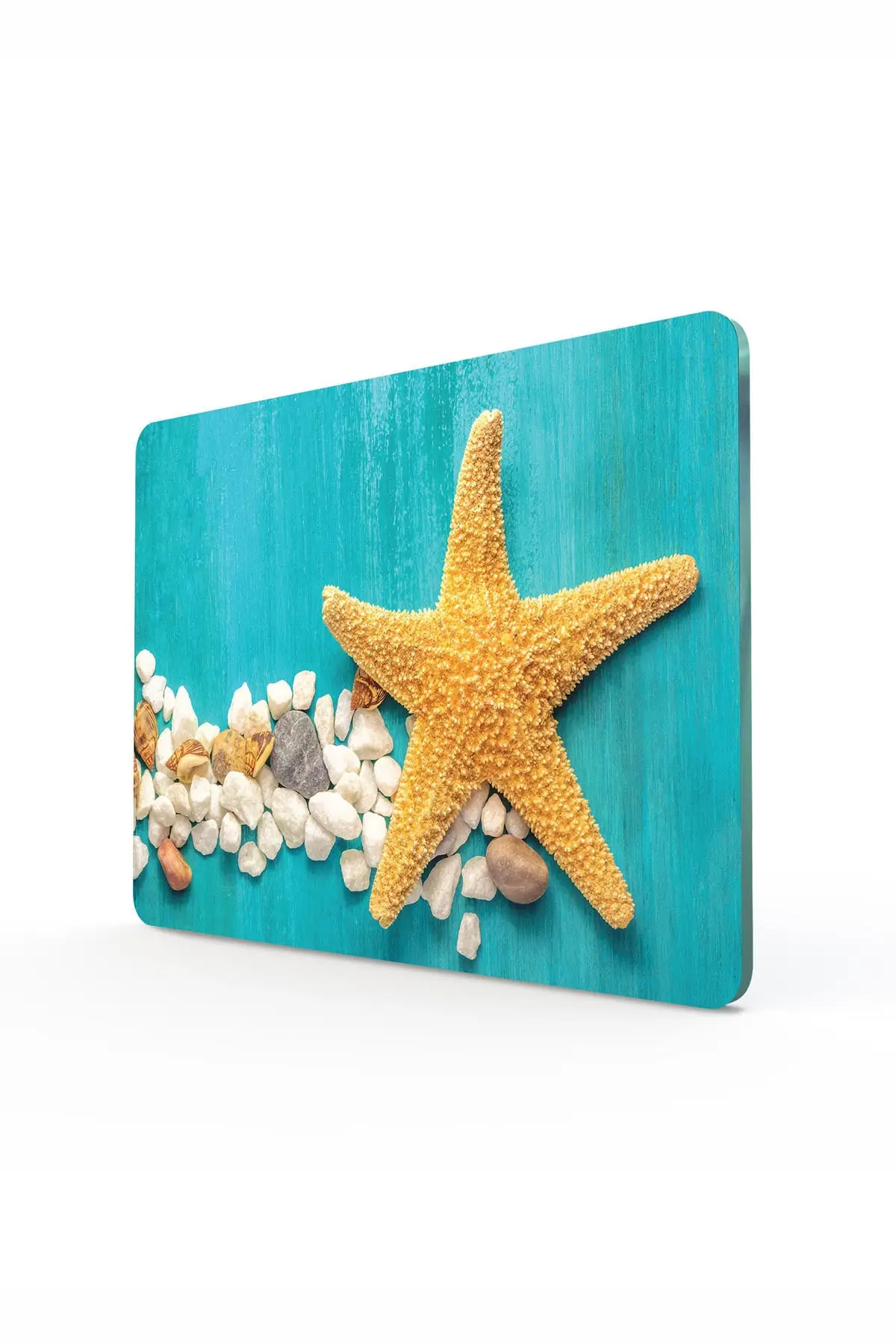 Modern Hygienic Decorative Glass Cutting Board Blue Starfish Glass Cutting Table Cutting Board 20x30 / 30x40cm fast shipping