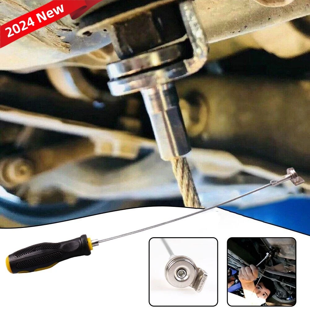 Oil Drain Plug Removal Tool Strong Magnetic Oil Plug Auto Wrench Car Remover Anti Maintenance Scald Tool Q2u5