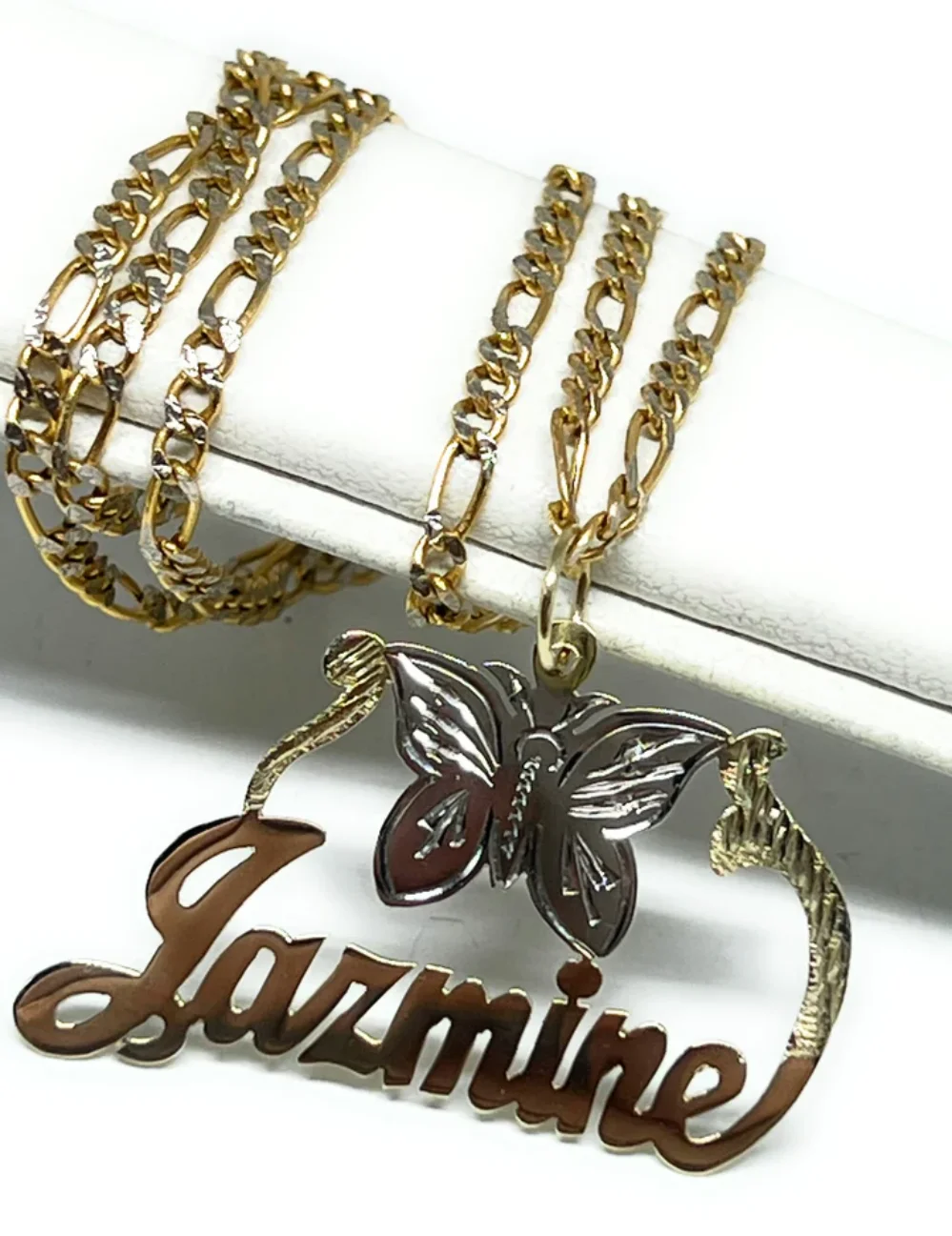 

Personalized Cursive Butterflies Nameplate Custom Name Necklace Stainless Steel Name Pendant Women Jewelry Birthday Gift for Her