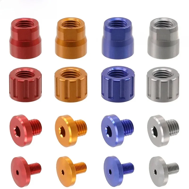 AliExpress heppe Bicycle Thru Axle Nut MTB Road Bike Hub Tube Shaft Skewer End Cap Bike Thru Axle Screws Multi color Thru Axle Nuts M12 P1.0/1.5