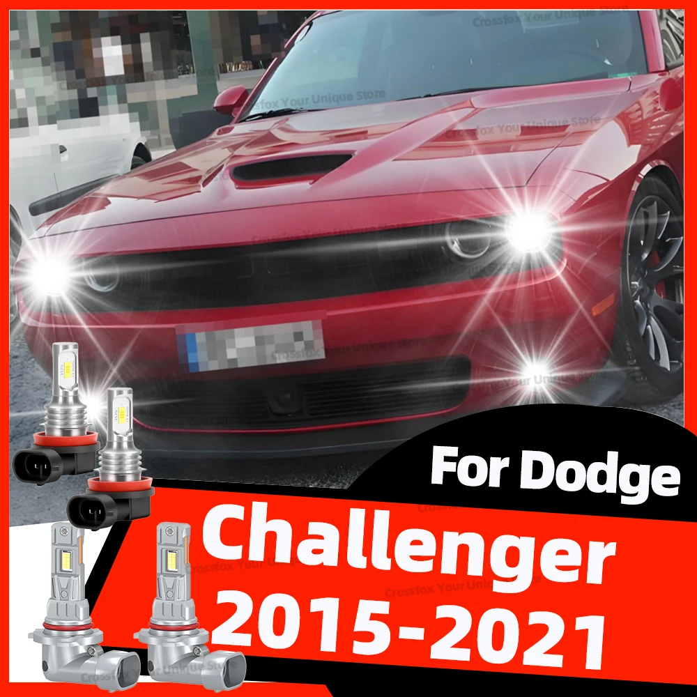 

2/4Pcs Front LED Headlights 6000K Wireless Fog Bulbs 3570 CSP Car Lamps For Dodge Challenger 2015 2016 2017 2018 2019 2020 2021
