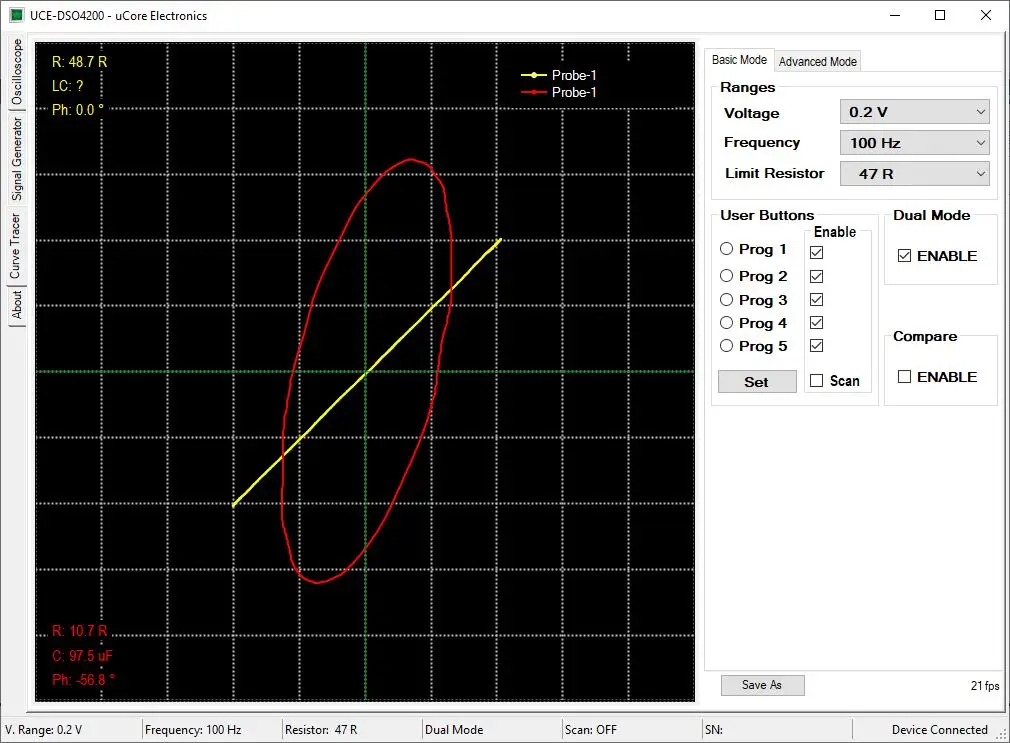 UCE-DSO4200C Oscilloscope & Curve Tracer