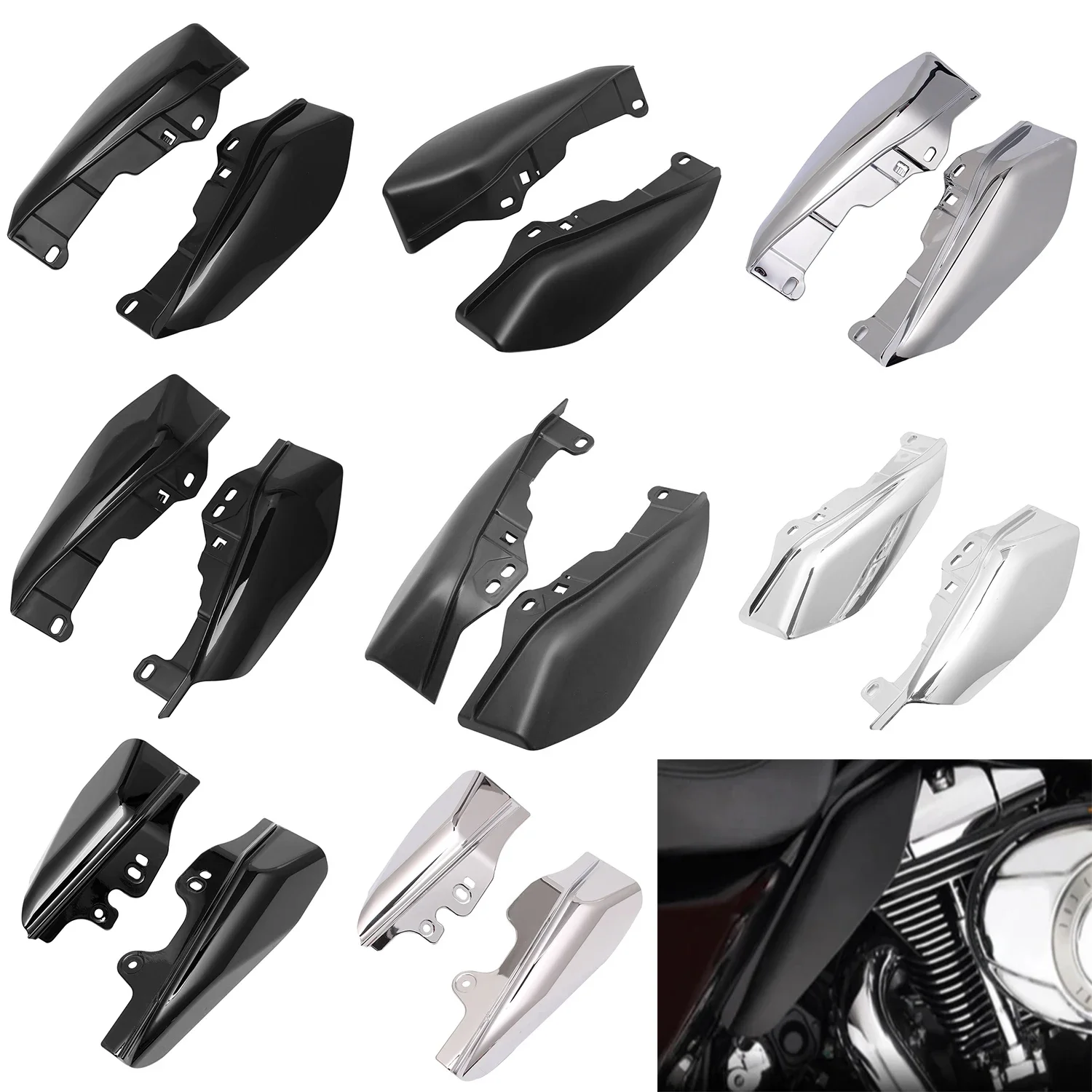 Motocyklowy deflektor powietrza pod siedzeniem silnika do Harley Touring Street Electra Glide CVO Road King FLHR FLHX 2001-2022 — zdjęcie 2