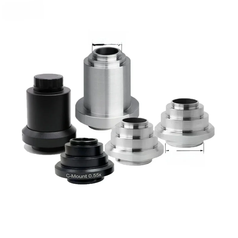 0.35X 0.55X 1X C-mount Phototube Camera Coupler Adapter CCD Trinocular Microscope Relay Lens Interface Adapter for DM HC Series — zdjęcie 2