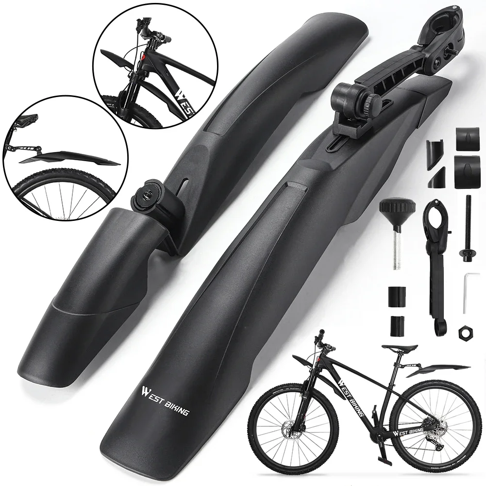 AliExpress UK 2Pcs Bike Fenders Mudguard 26 27.5 29 Inch Front Rear Tire Wheel MTB Bike Guard Adjustable Cycling