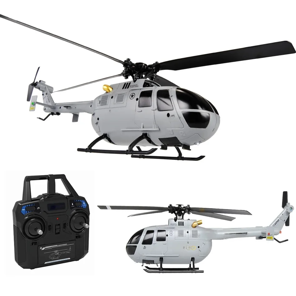 C186 Pro B105 2,4G RTF RC Hubschrauber 4 Propeller 6-Achsen Elektronisches Gyroskop zur Stabilisierung Fernbedienung Hobbys Spielzeug