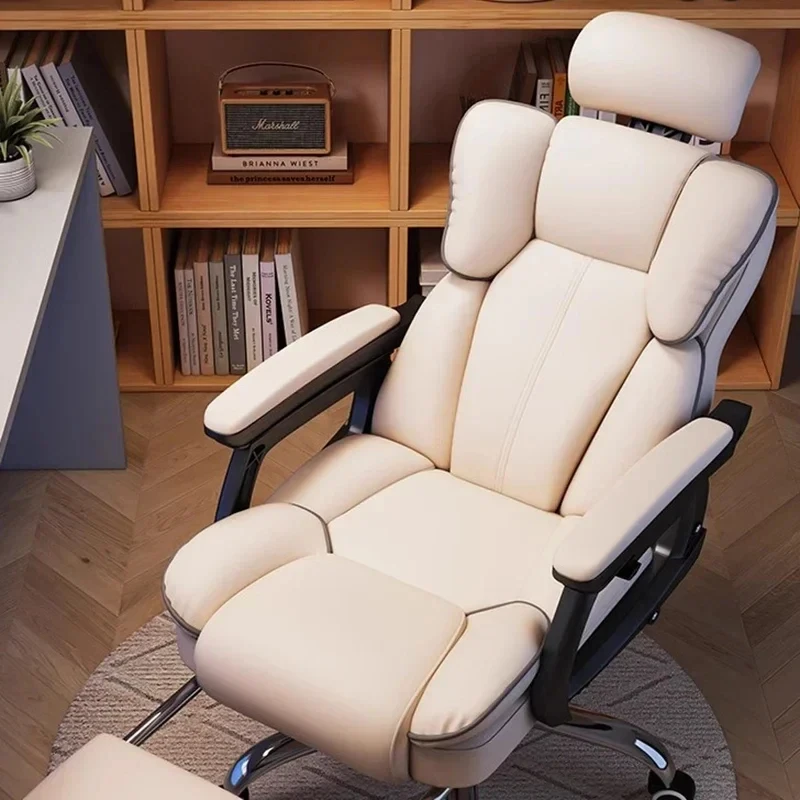 [Hot-New] Ergonomic Office Chair Mobile Vanity Gaming Accent Study Work Desk Bedroom Lazy Chaise De Bureaux Sleeping Furniture