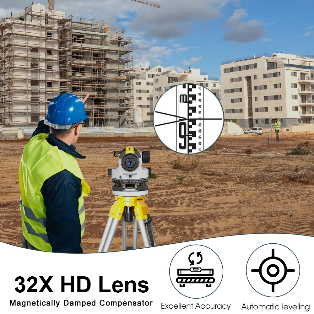FIRECORE – niveau Laser optique 32X, outil de nivellement précis, Instrument de nivellement automatique, mesure de la hauteur, de la Distance et de l'angle