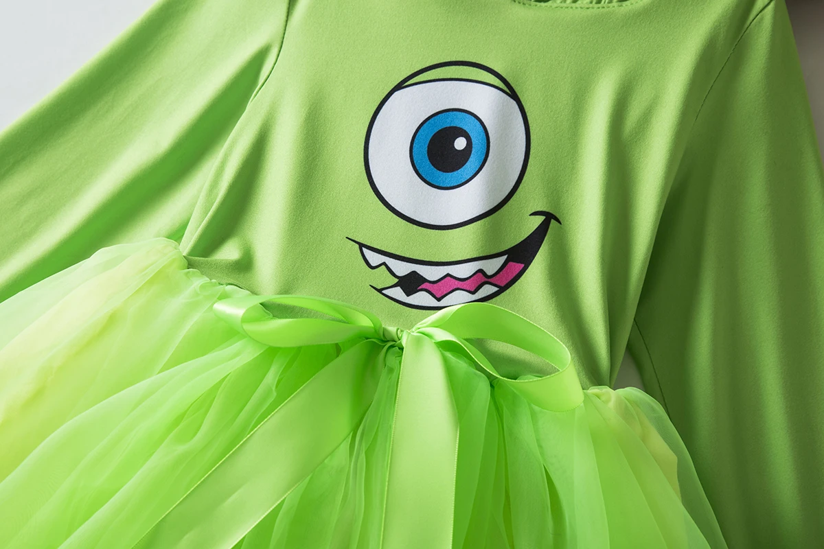 Monster Inspired Tutu Dress  Halloween Costume Party Birthday Dress Mike Wazowski Dress Mike Wazowski monster tutus tutu dress