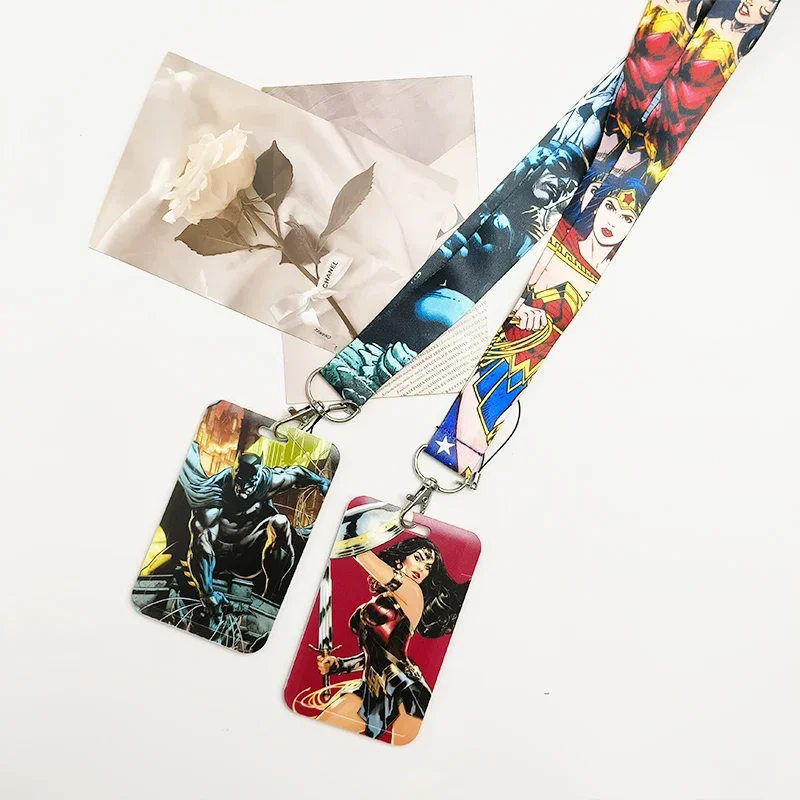 Porte-identifiant de dessin animé américain, lanières pour clé, sangle de cou, Badge de carte, porte-clés de gymnastique, accessoires cadeaux