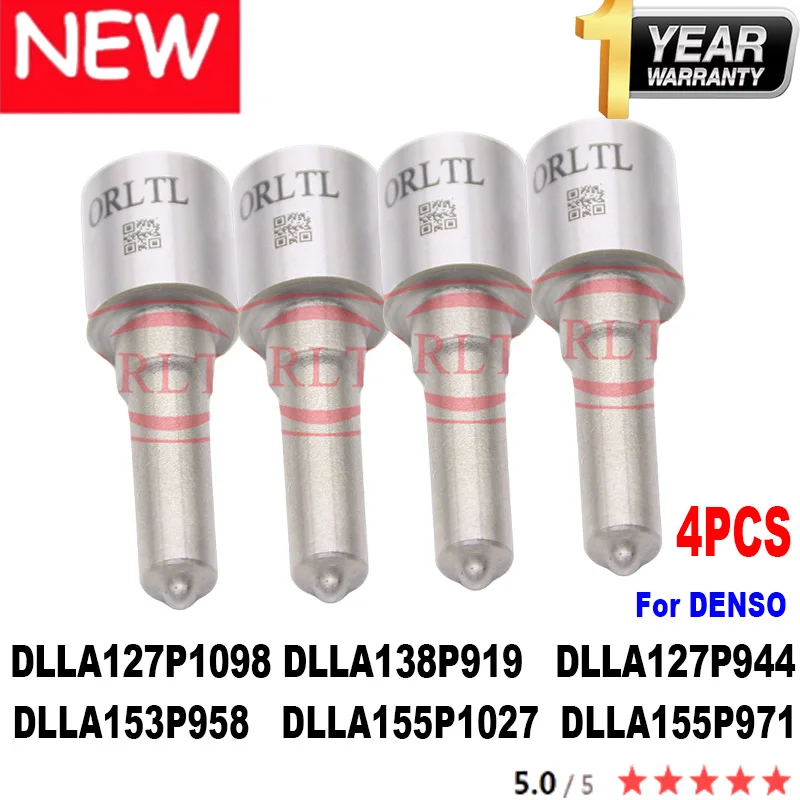 

4PC DLLA155P1027 DLLA155P971 DLLA127P944 DLLA153P958 DLLA127P1098 DLLA138P919 for DENSO Diesel Commmon Rail Fuel Injector Nozzle