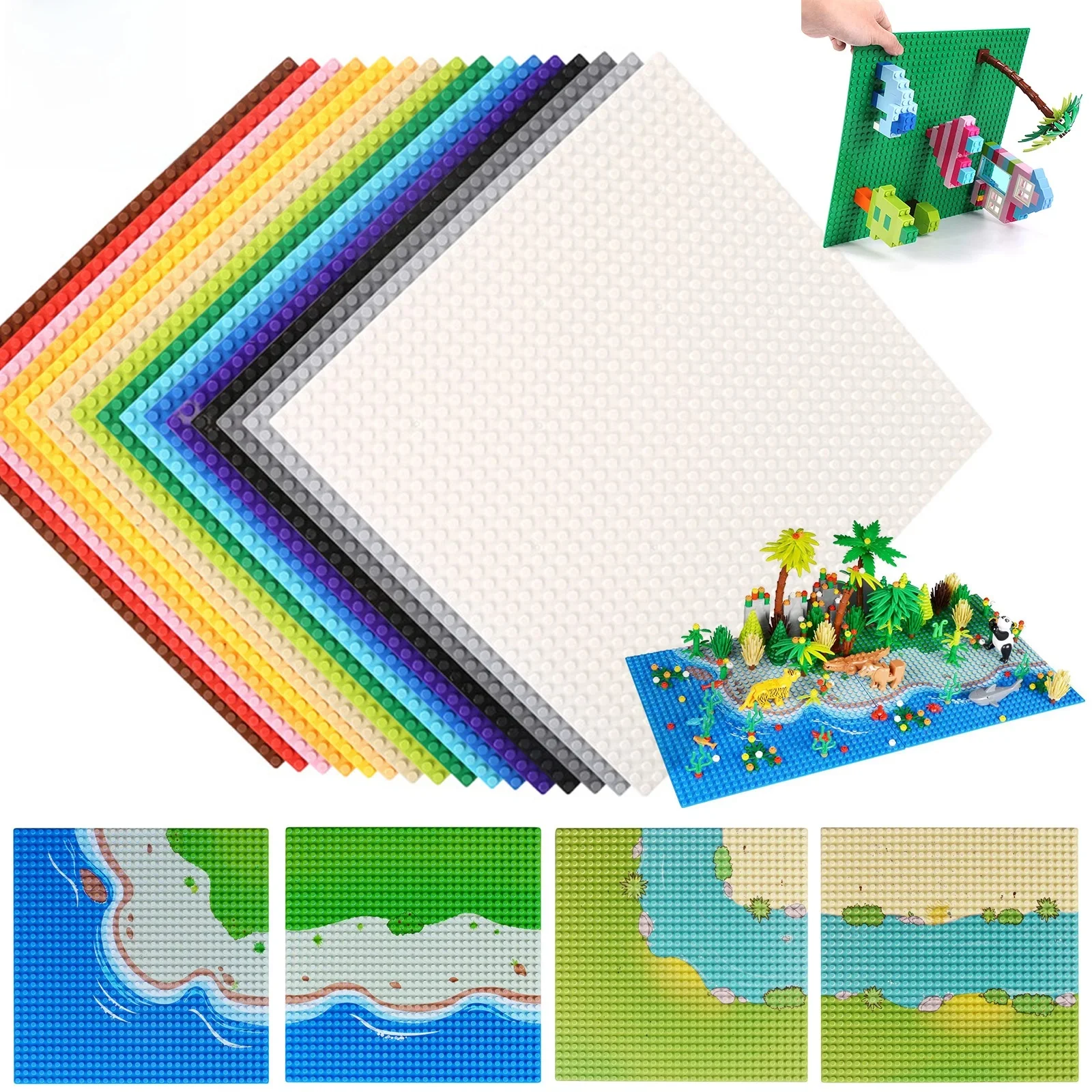 Plaque de Base 32x32 pour décennie s de Construction Classiques, Panneau de Bricolage Compatible avec Legoeds, Jouets pour Enfants, Cadeaux