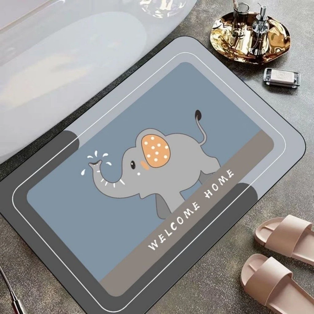 La alfombra de baño absorbe el agua antideslizante de secado rápido 38x58cm