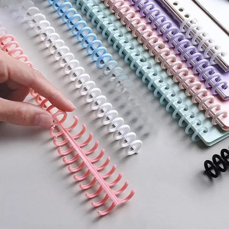 Anneau de Reliure en Plastique à 30 Trous, Anneaux en Spirale à Ressort, Bande de Reliure pour Papier A4, Carnet de Notes, Fournitures de Bureau