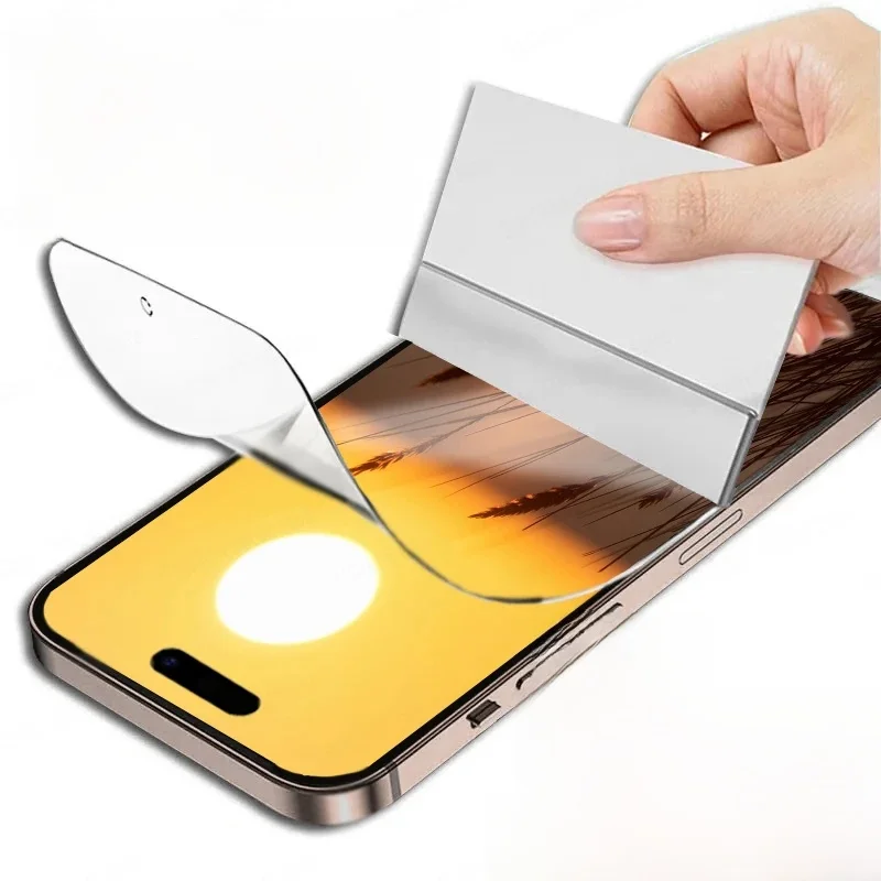 Protecteur d'écran, Film Hydrogel, 4 pièces, pour iPhone 12 15 16 14 11 13 Pro Max, iPhone 15 16 14 Plus 13 12 Pro 16e, Film à couverture complète