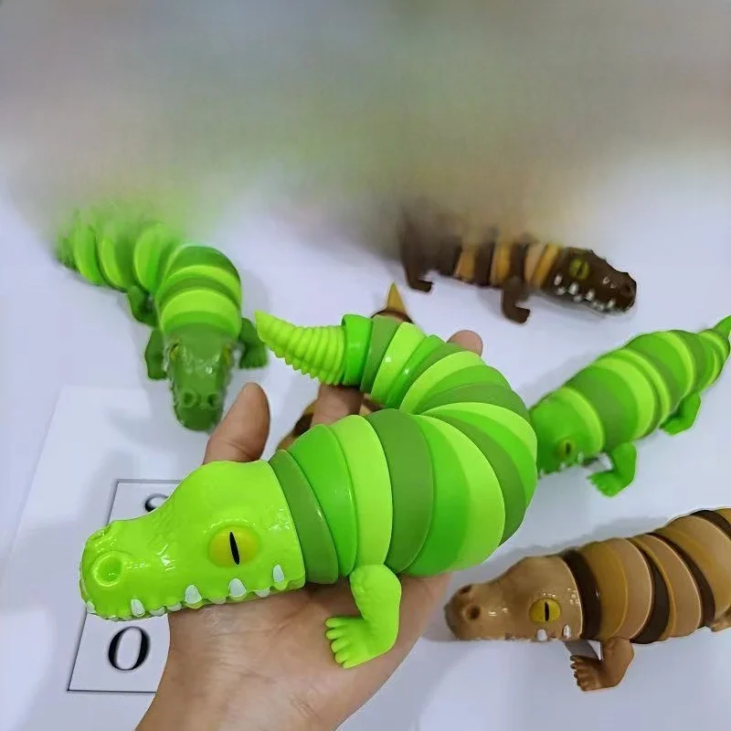 Alligator Caterpillar Unique articulé enfants exploration amusant jouet 3D sensoriel Fidget jouet soulagement de la pression Anti-anxiété jouet