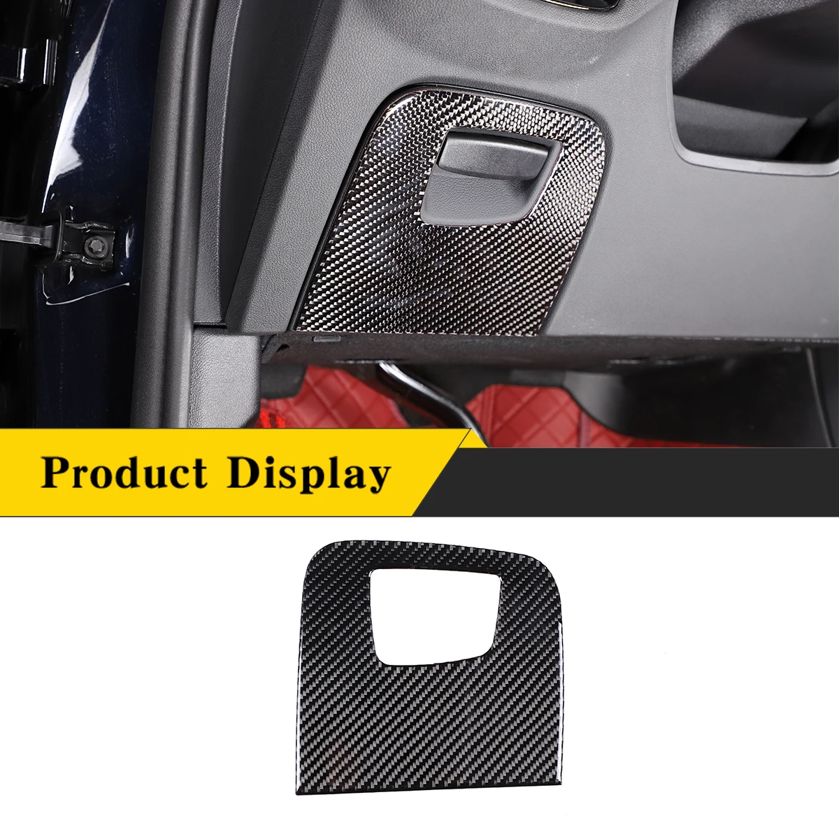 

For BMW 5 Series G30 G38 2018-2022 Real Carbon Fiber （Soft） Car Main Driver Lower Card Box Decorative Stickers Car Accessories