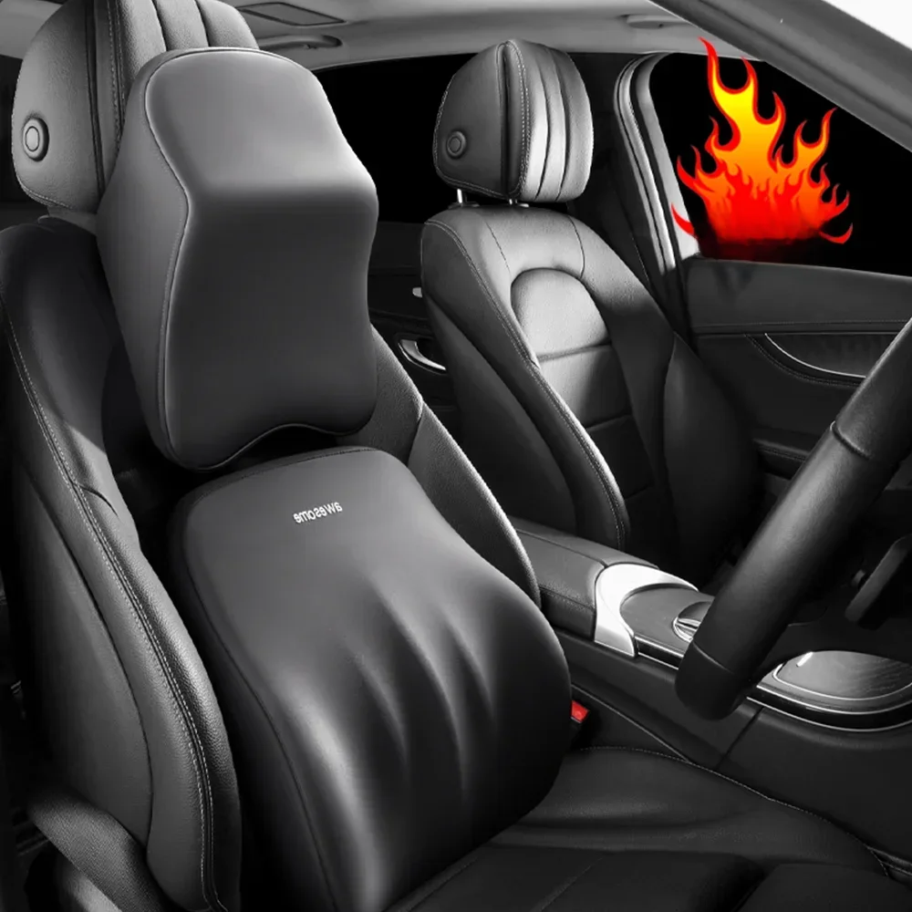 New Car Lumbar Back Support Headrest Neck Pillow Memory Foam Lumbar Pillow Universal Soft Neck Pillows Cushion Car Seat Cushion