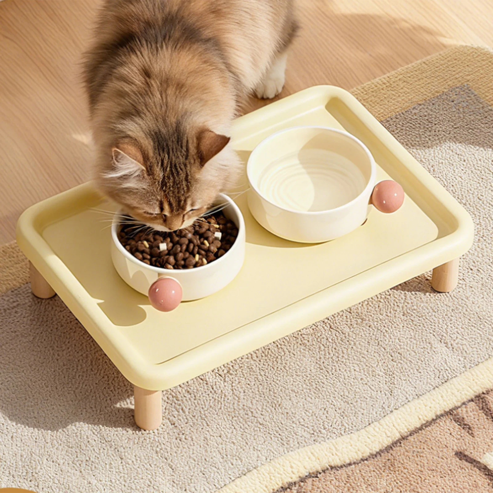 Soporte elevado para comedero de perros y gatos, base antideslizante - imagen 2