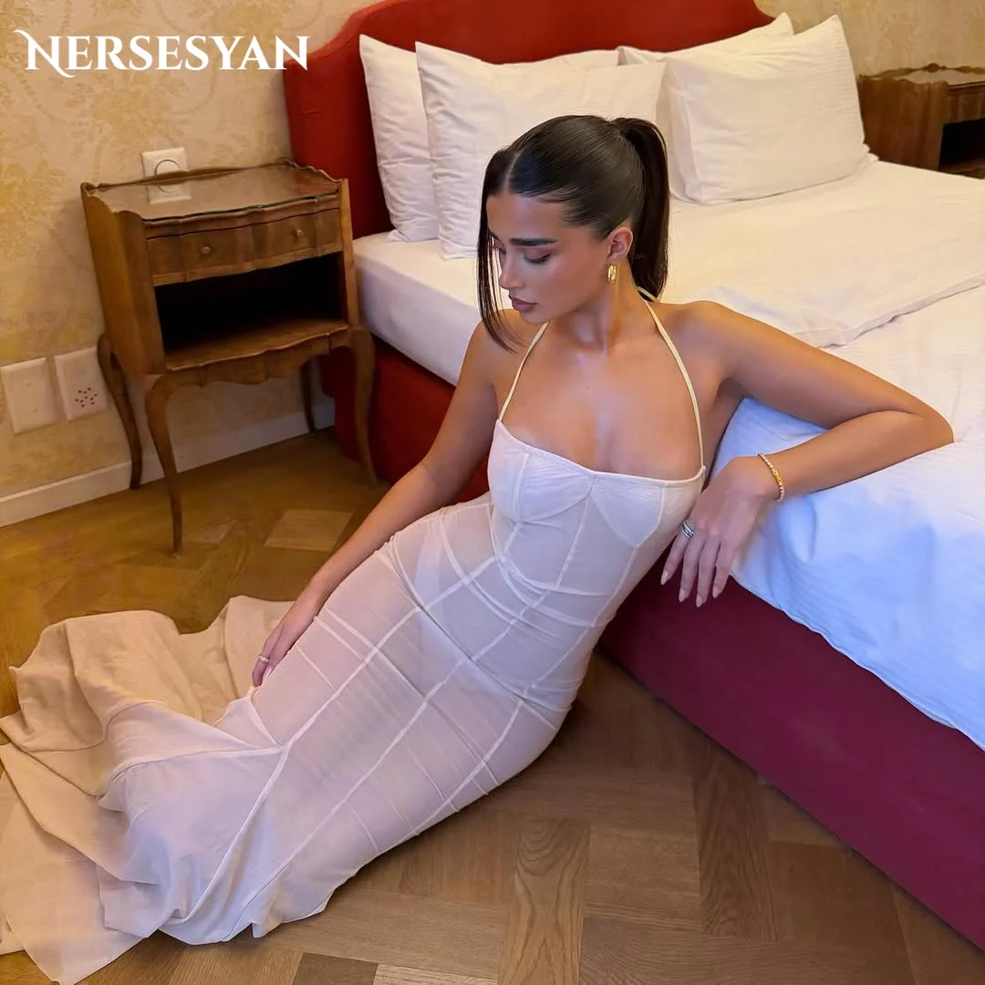 

Nersesyan Luxury Mermaid Evening Dresses Off Shoulder Illusion Maxi Formal Dress Bodycon Arab Women Party Gowns 2026 Customized