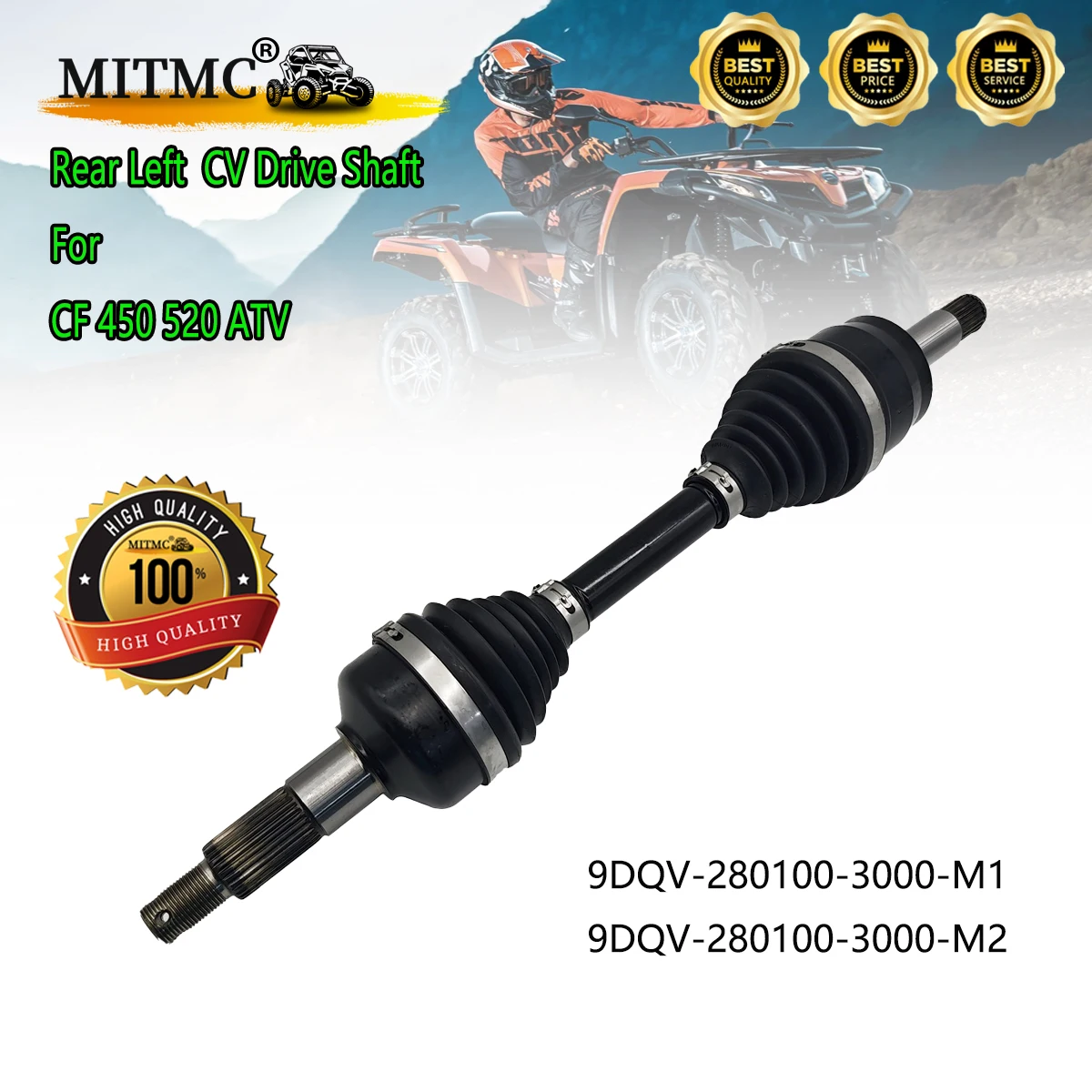 Original Rear CV Drive Shaft For CF 450 520 ATV 9DQV-280100-3000-M1 9DQV-280100-3000-M2 9DQV-280200-3000-M1 9DQV-280200-3000-M2