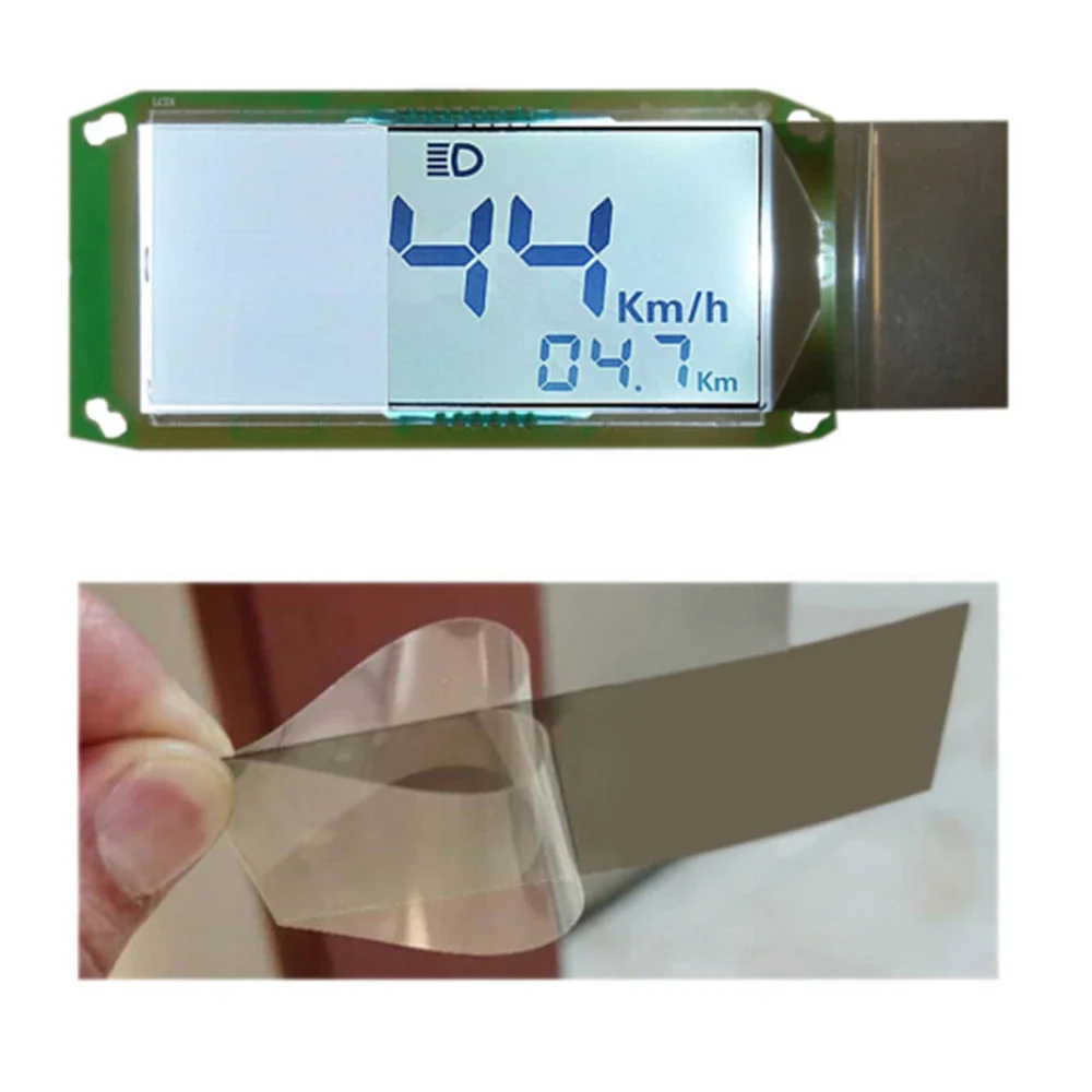 1 5 10 buah Film Polarizer tampilan LCD Universal 87x87 87x41CM untuk setiap instrumen tampilan Panel Meter kendaraan elektrik