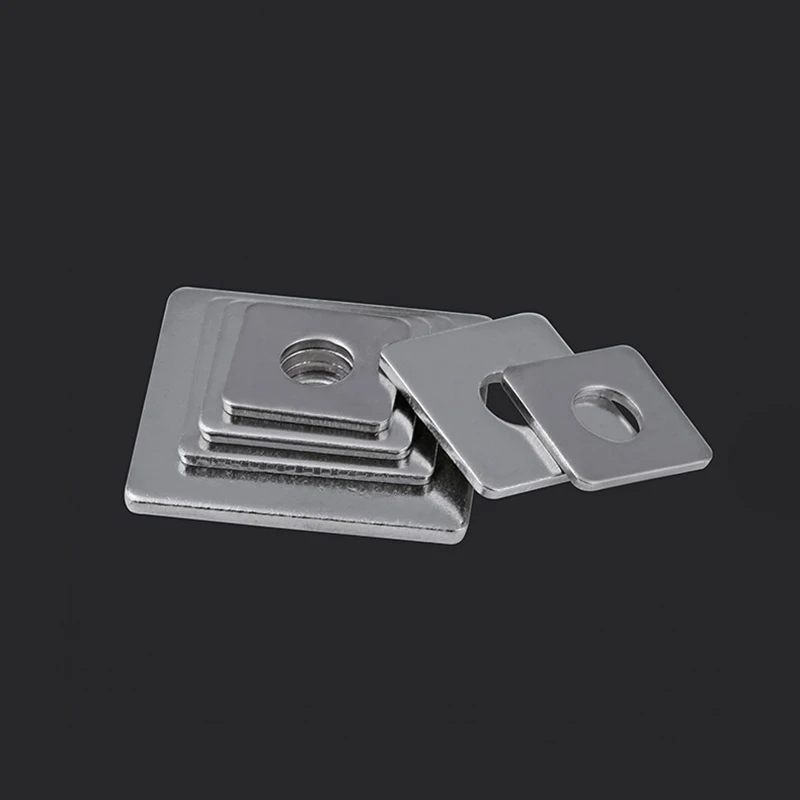 2/5/10PCS M3 M4 M5 M6 M8 M10 M12 M14 M16 304 Stainless Steel Square Flat Washer Square Gasket Square Flat Pad Washer Fastener