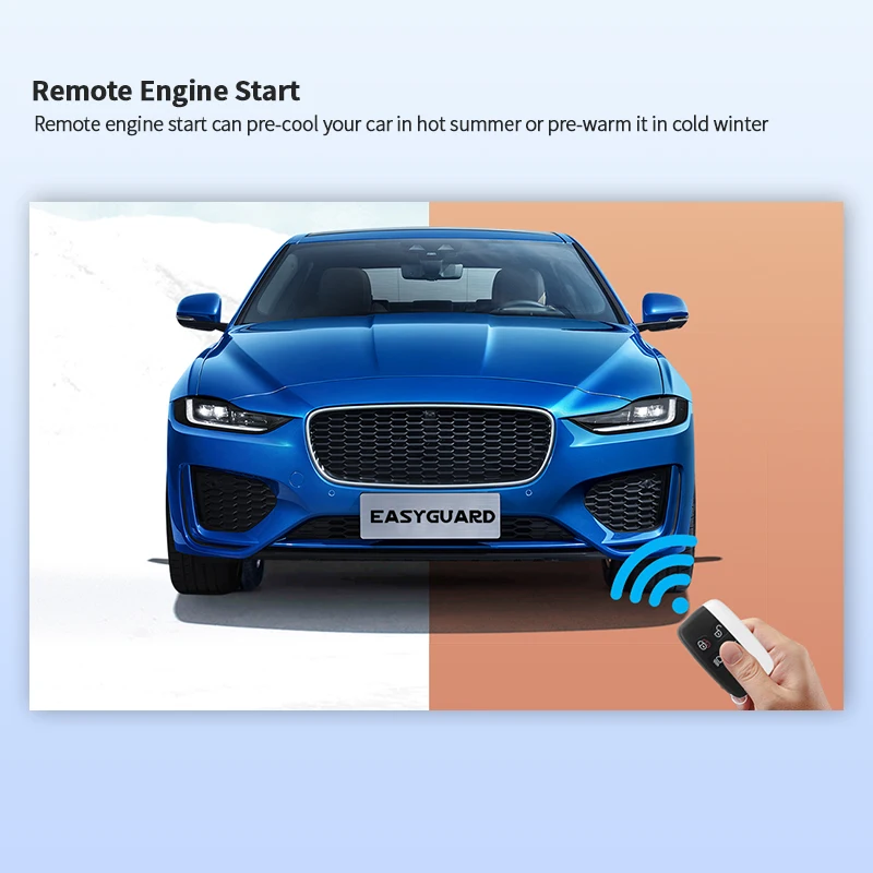 EasyGuard Plug&Play CAN BUS PKE Remote Starter Fit for Jaguar F-PACE 2016/F-PACE 17-19/E-PACE 2018 NFC Entry  Proximity Entry