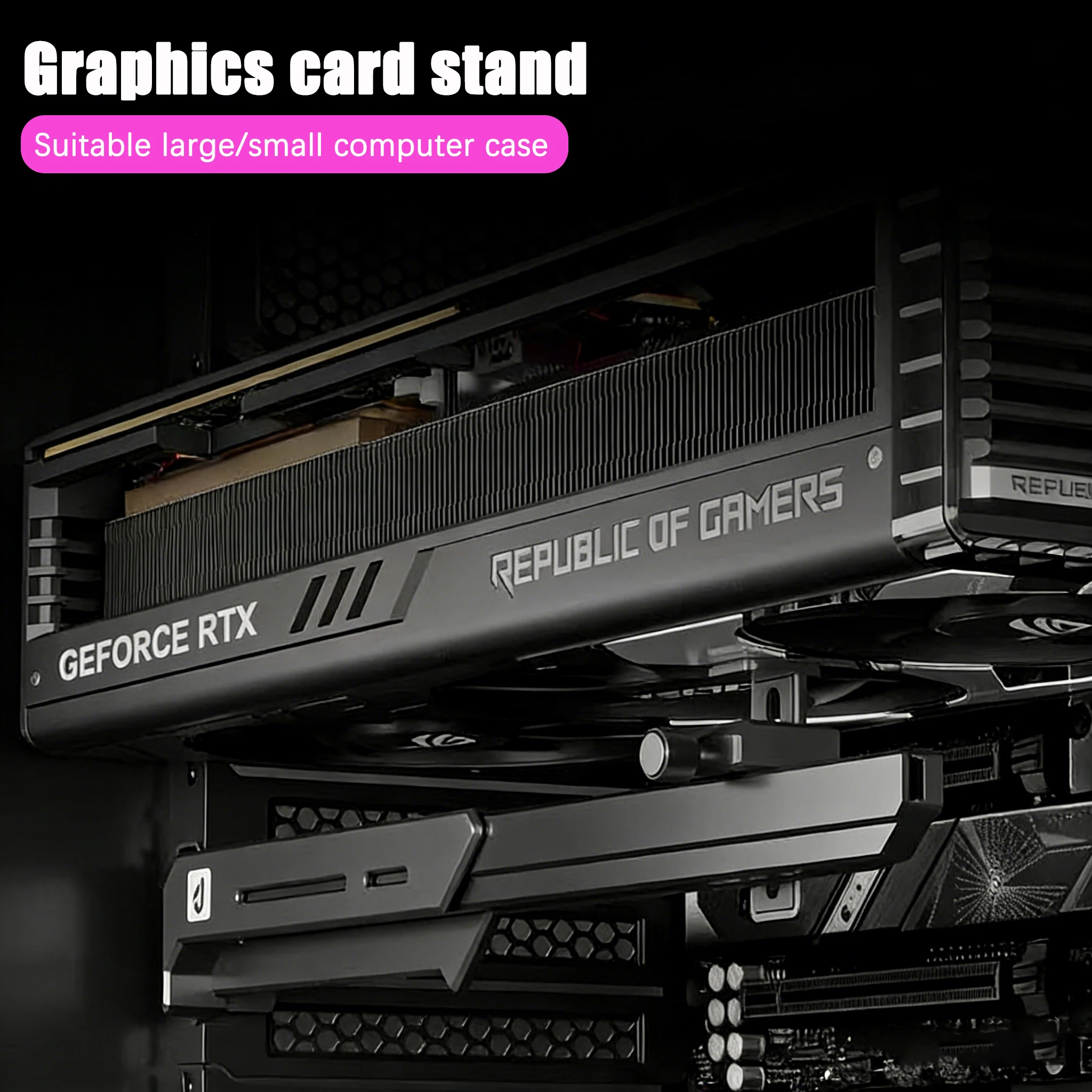 

Adjustable GPU support stand, titanium alloy anti-sagging graphics card holder, computer case graphics card VGA support column