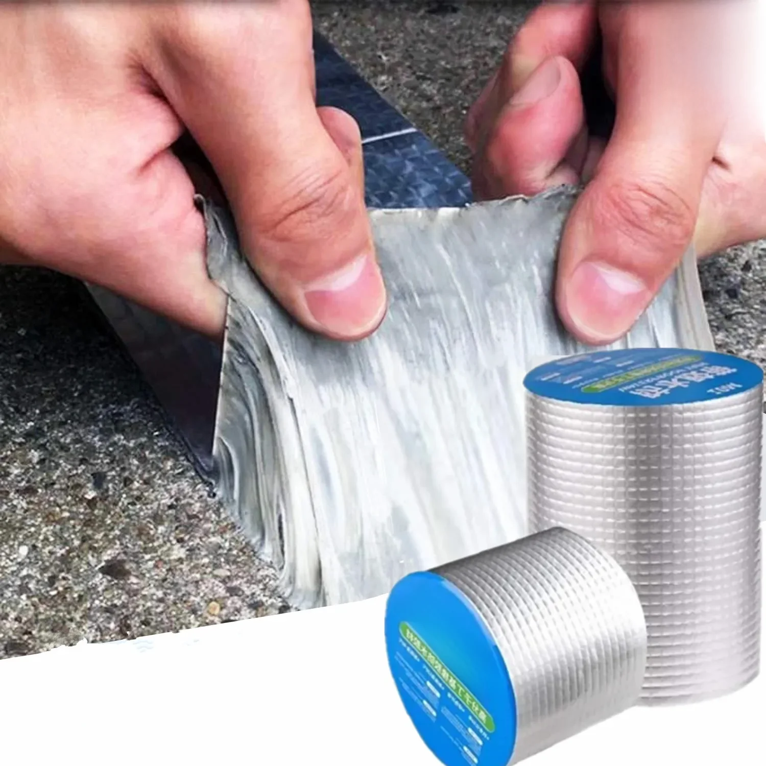 Ruban adhésif étanche résistant aux hautes températures, feuille d'aluminium épaisse, ruban butyle pour mur de piscine, réparation de conduits de fissures de toit, ruban auto-scellé