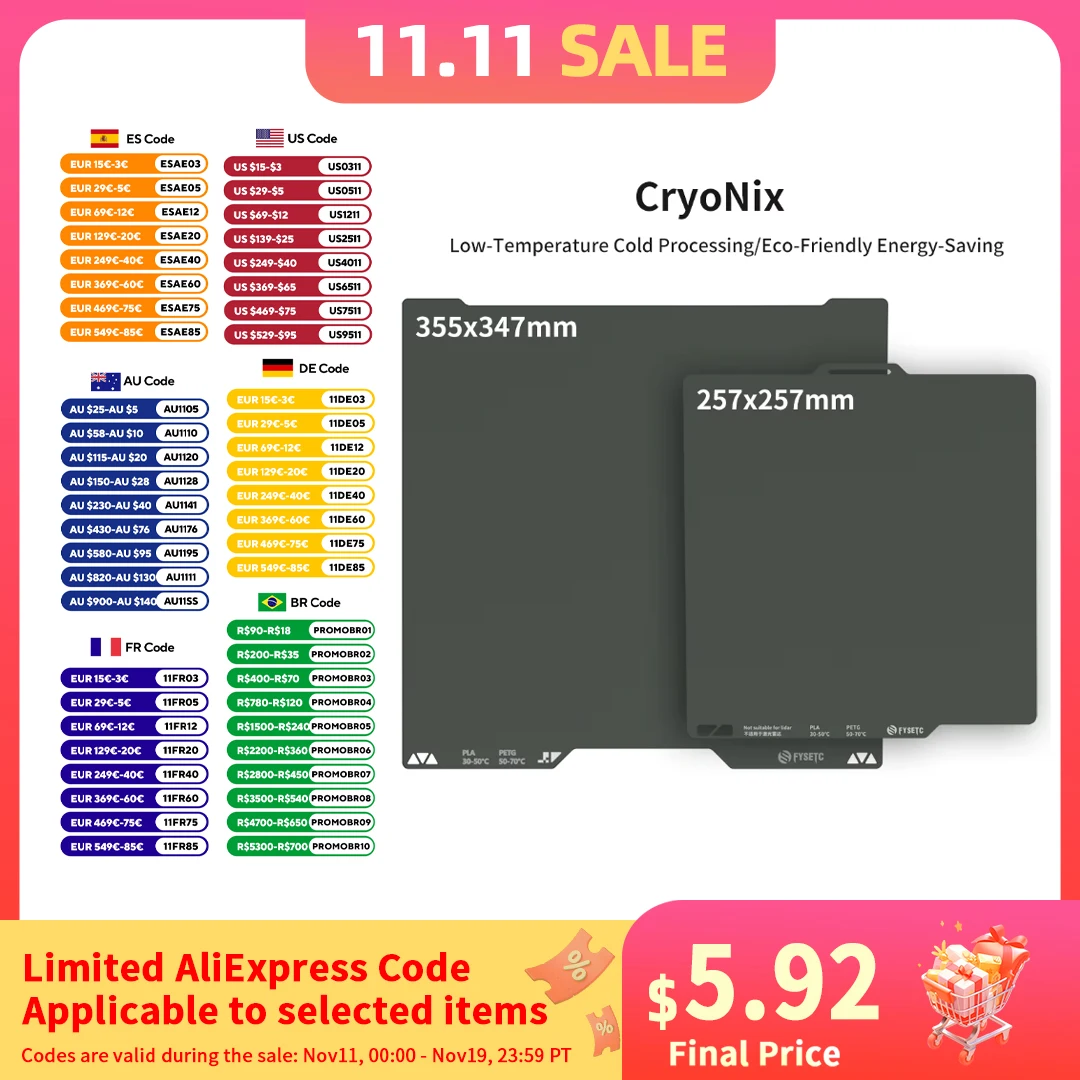 yZ[zBambu Lab X1/P1/A1/H2D /H2S CryoNix 3D v^[R[hv[gʈ͂Ȑڒ 3D v^[ANZT[p