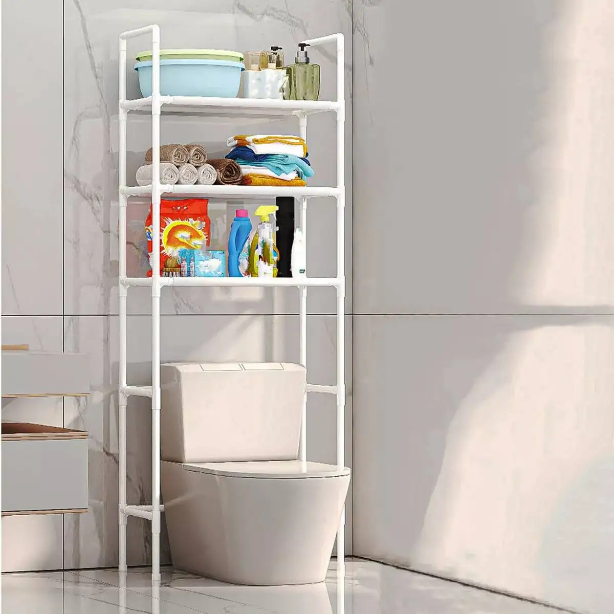 Estante para Ahorro de Espacio para Baño, 3 niveles