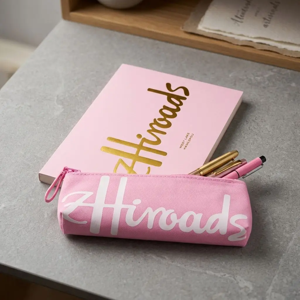 Premium Stationery Set | Cotton Pencil Case & Sleek Notebook Bundle | Professional Office Supplies & School Gift Kit