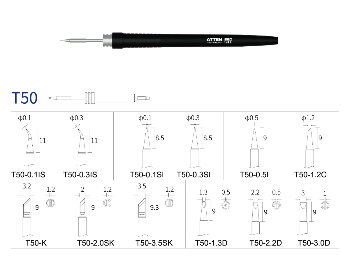 For ATTEN GT-6200P Dual-Channel Soldering Station Original Stand Holder and Soldering Handle and tweezer handle