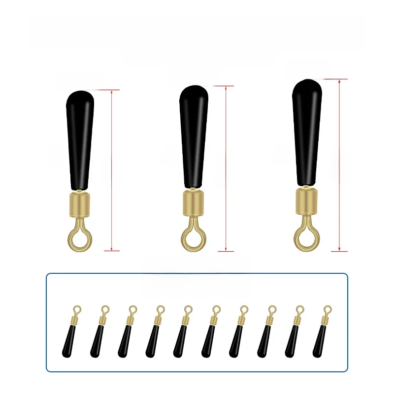 Support de flotteur de pêche en Silicone, 10 pièces, anneau de connexion en forme de B, pivotant à 360 degrés librement