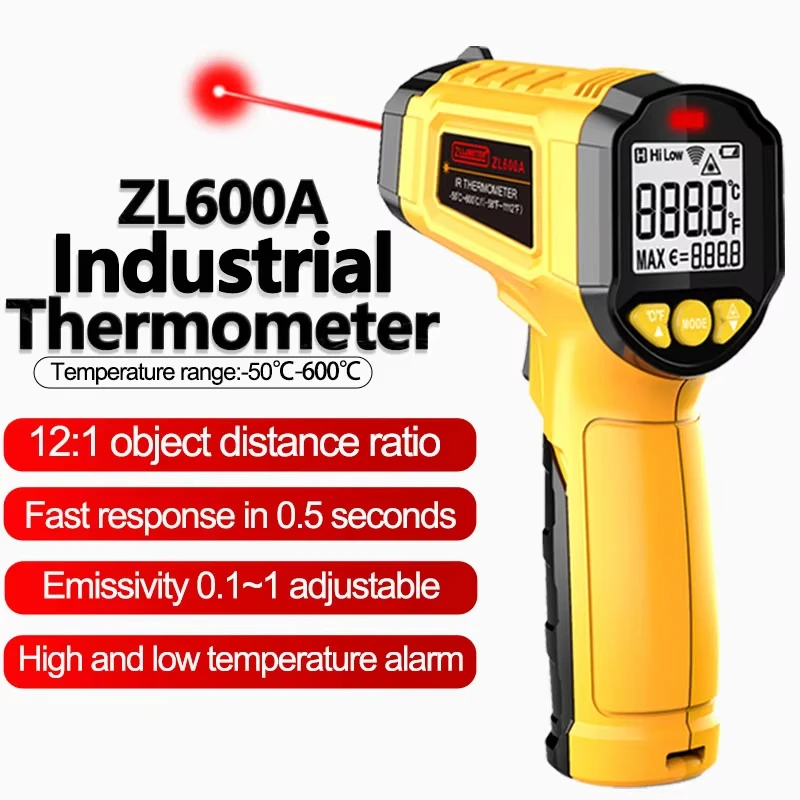 Celsius Display Digital Infrared Thermometer Highly Sensitive Temperature Measuring Gun Hygrometer Laser Thermometers Pyrometer