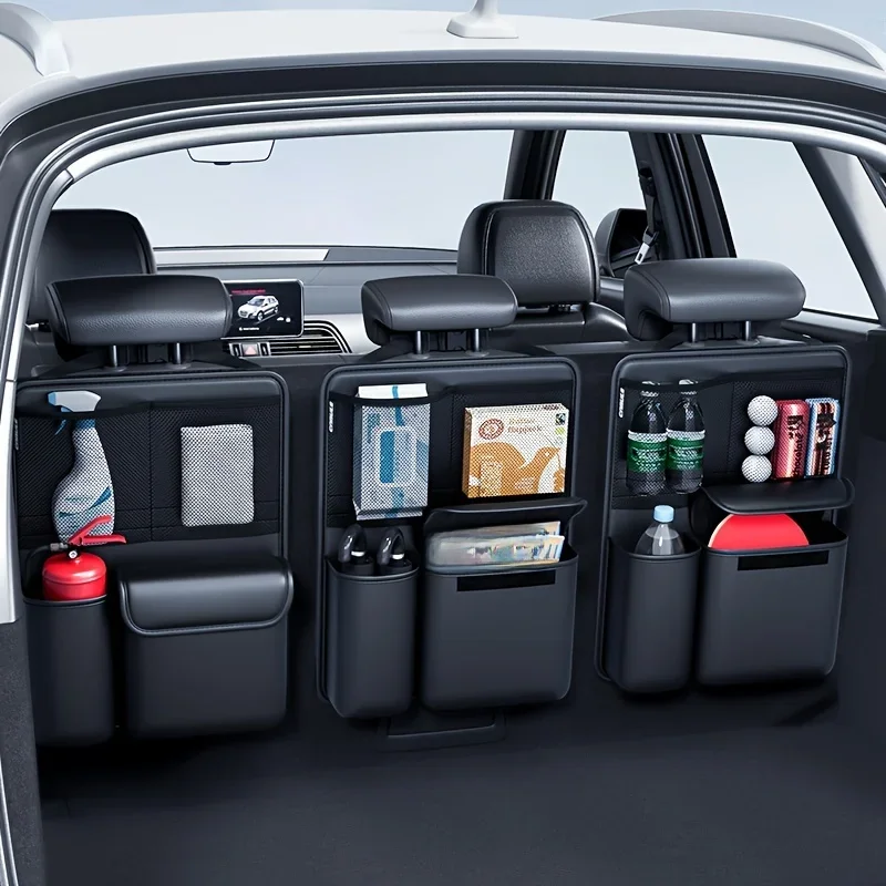Car Trunk Hanging Bag Foldable Car Seat Back Tools Storage Organizer MPV Suv Sedan Rear Seat Washing Firefighter Shoes Pocket