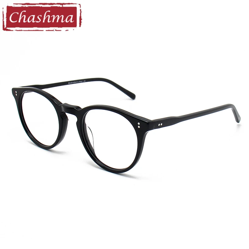 

Chashma очки по рецепту мужские круглые ацетатные оптические очки для рецептурных линз оправа для очков близорукость женские очки для чтения
